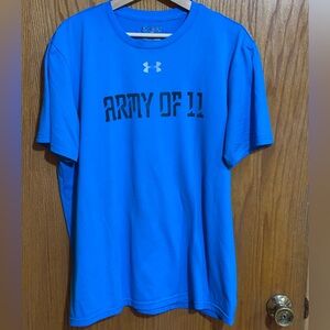 Under Armour army of‎ 11 tshirt sz large blue
